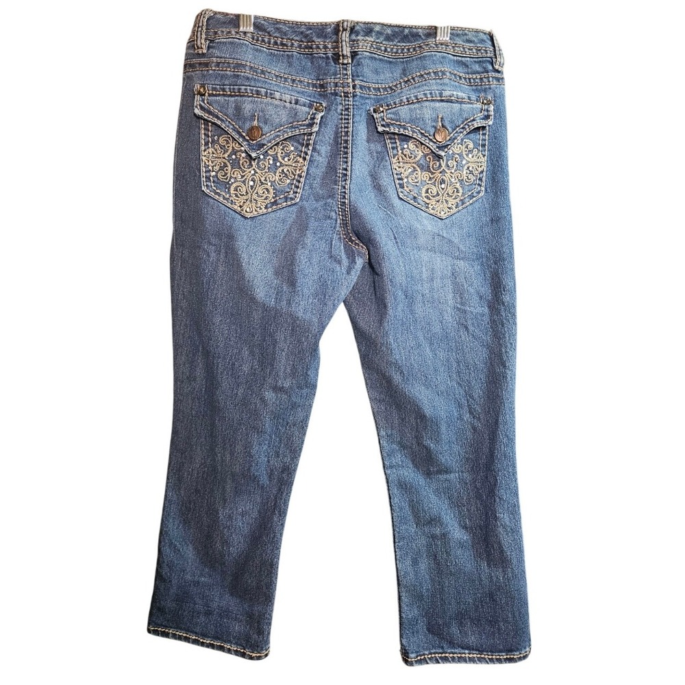 Nine West Cropped Mom Jeans Women Sz 6 Medium Wash Denim Straight Leg Retro #378 - Picture 2 of 7